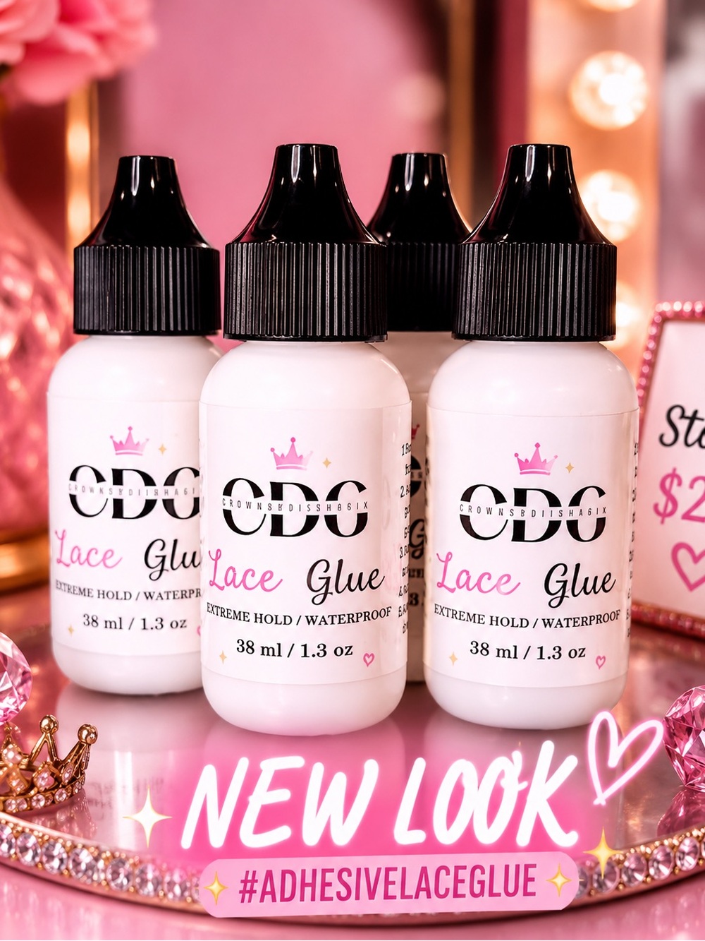 CDC Lace Glue – White Bottle Lash Adhesive